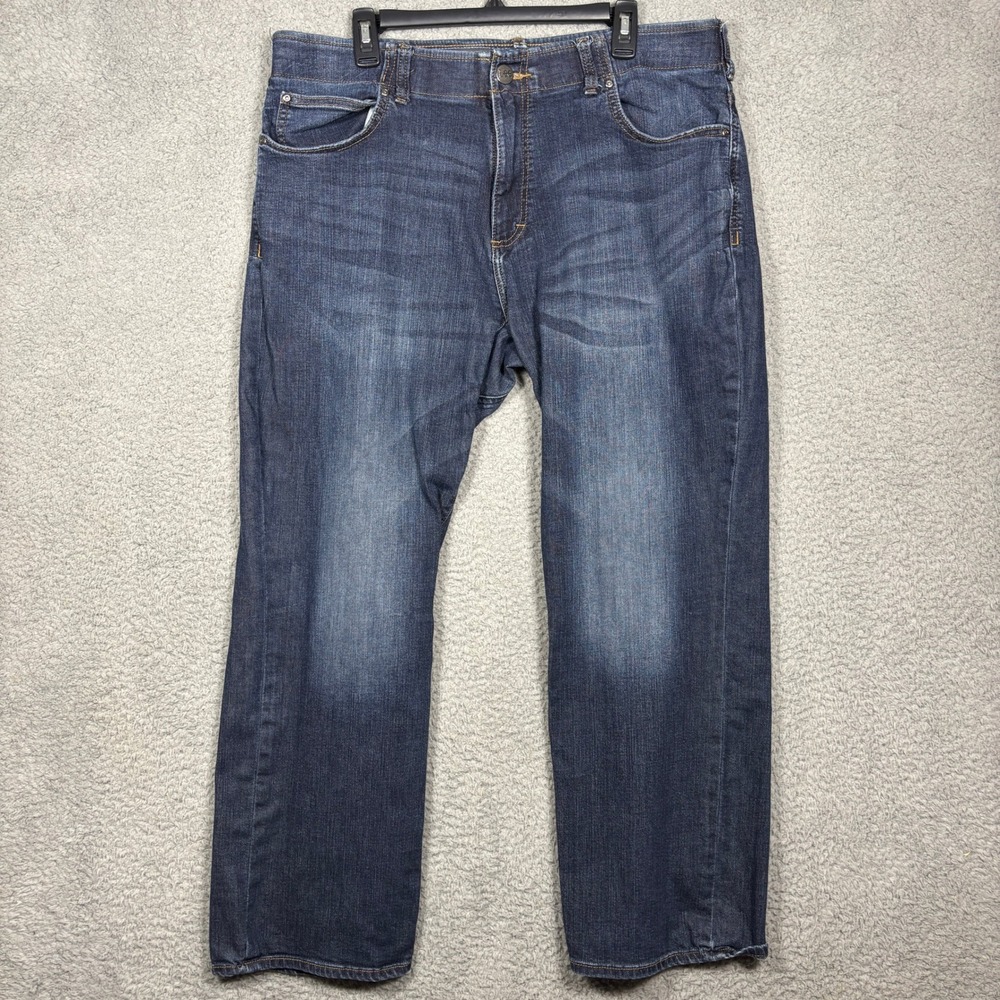 Lee Extreme Motion Mens Regular Fit Bootcut Jeans 38x30 Dark Wash Blue 2015146